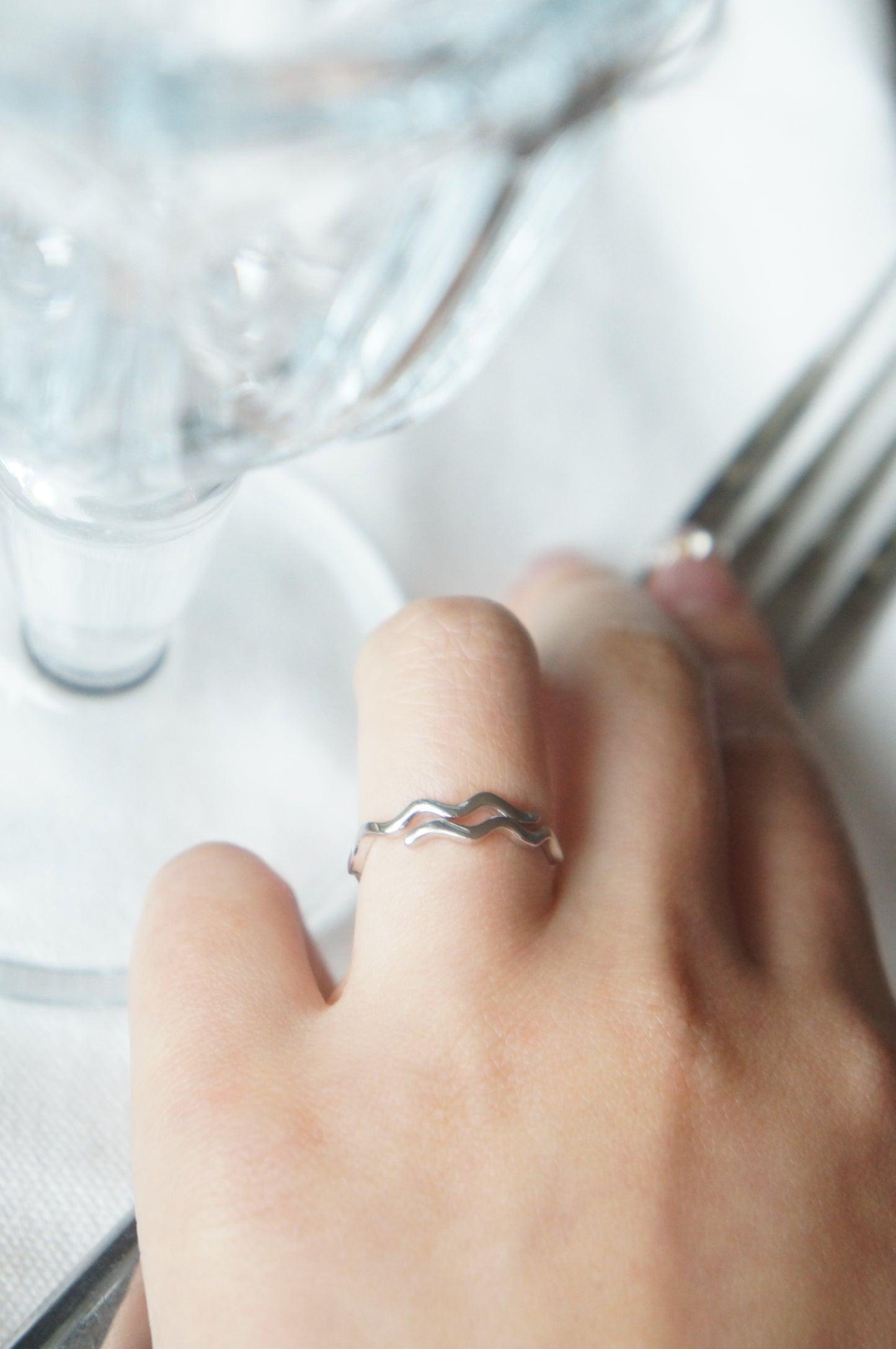 Wavy Crossover Ring