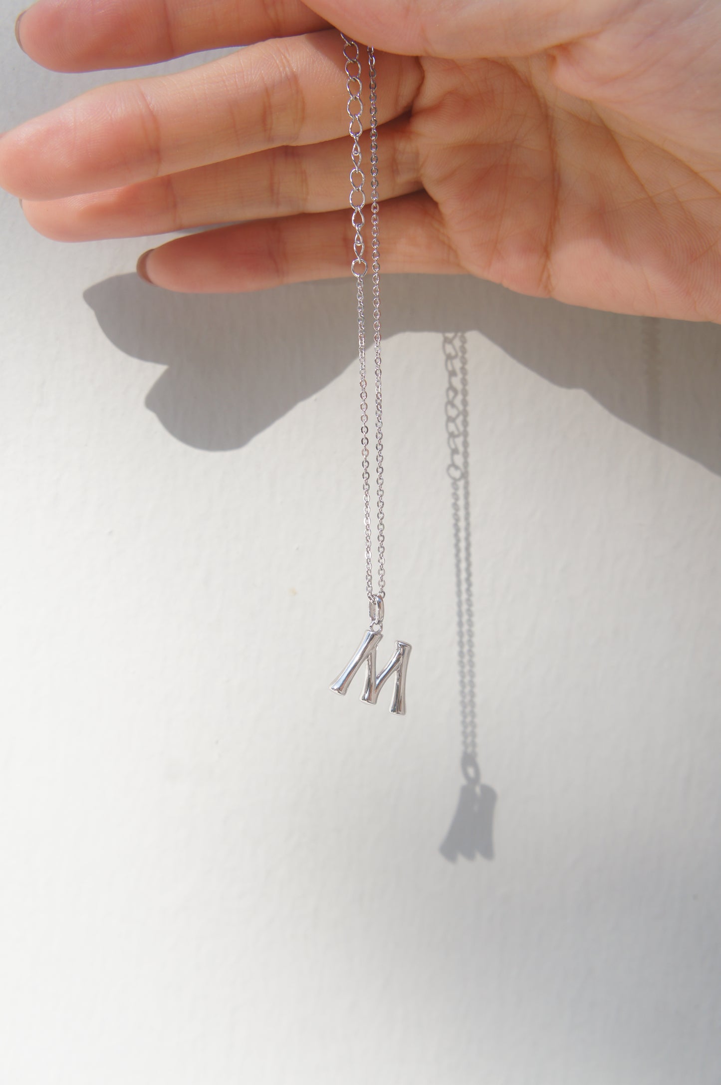 Molten Letter Necklace 'M'