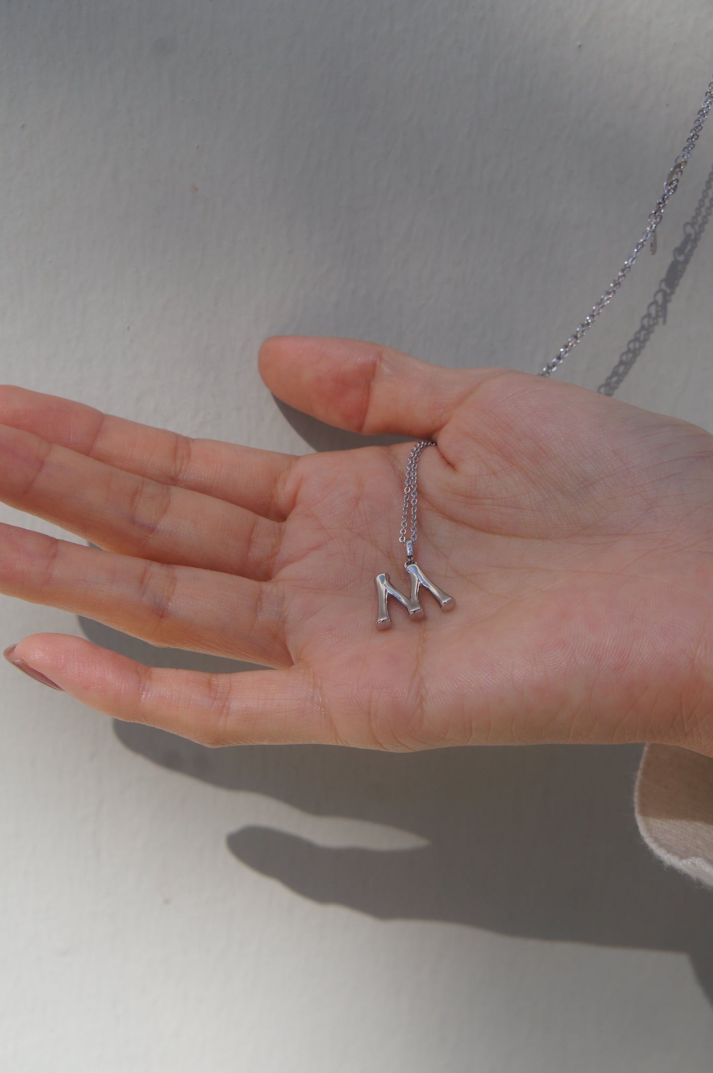 Molten Letter Necklace 'M'