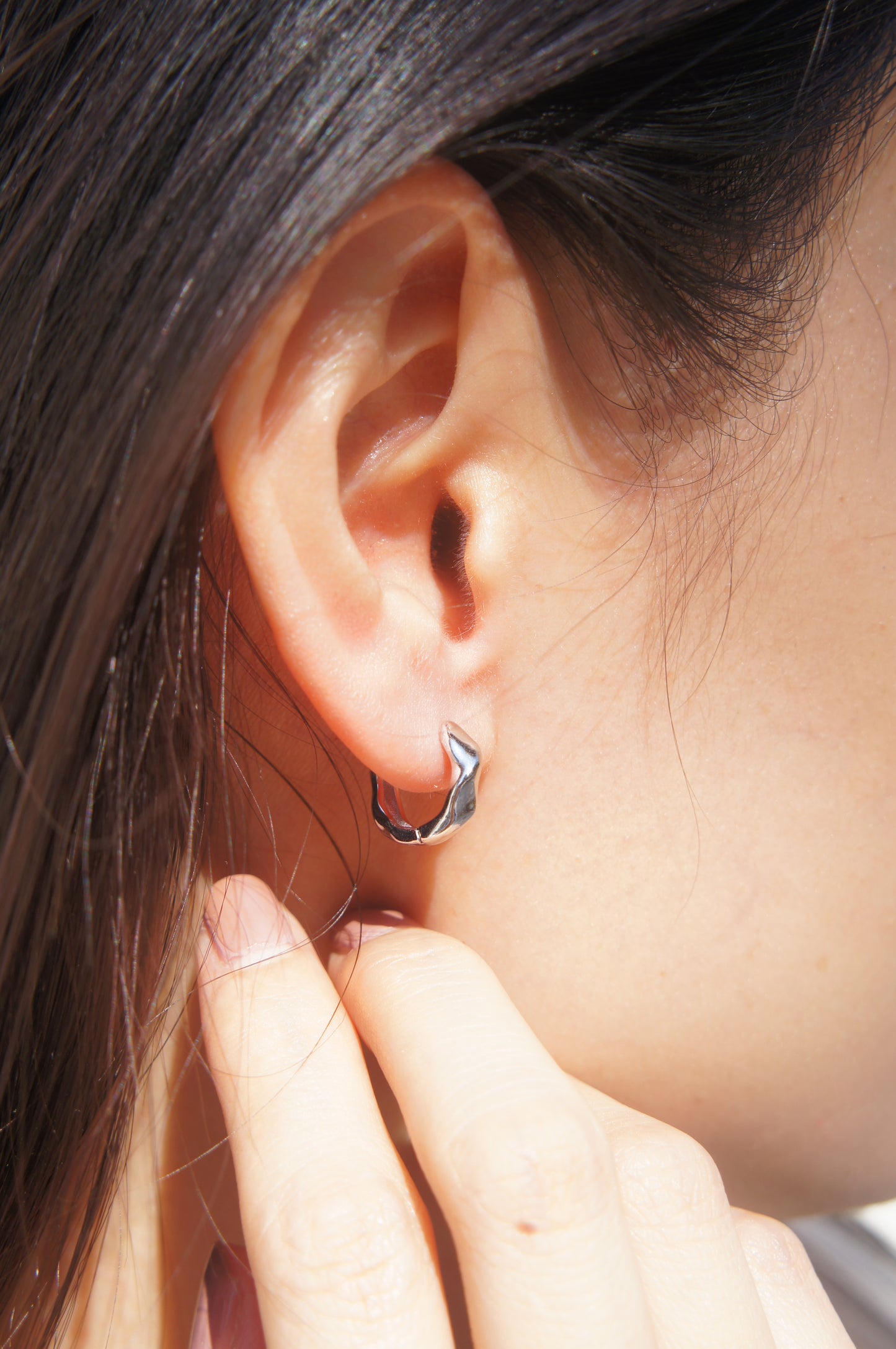 Mini Molten Hoop Earrings