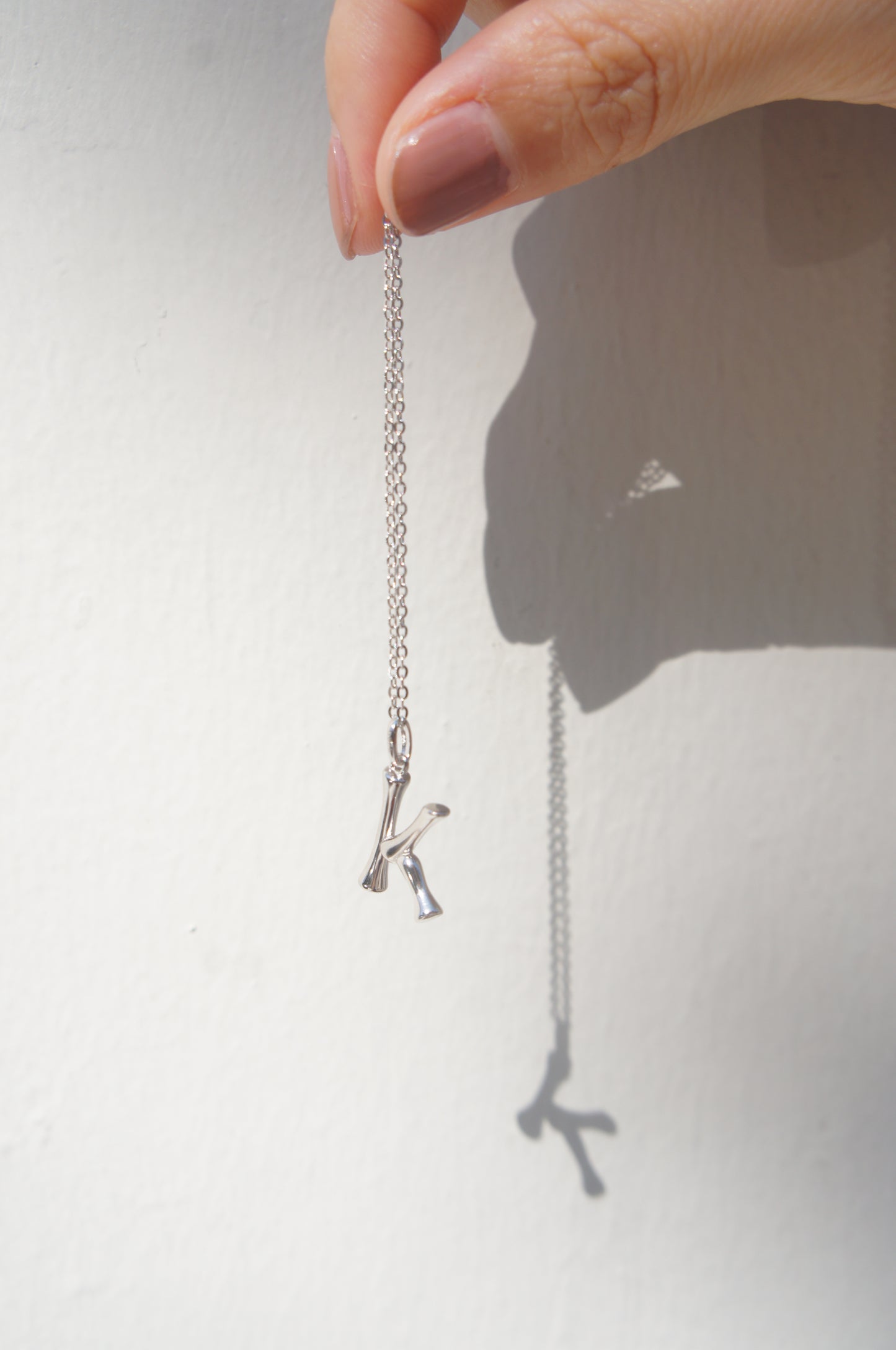 Molten Letter Necklace 'K'