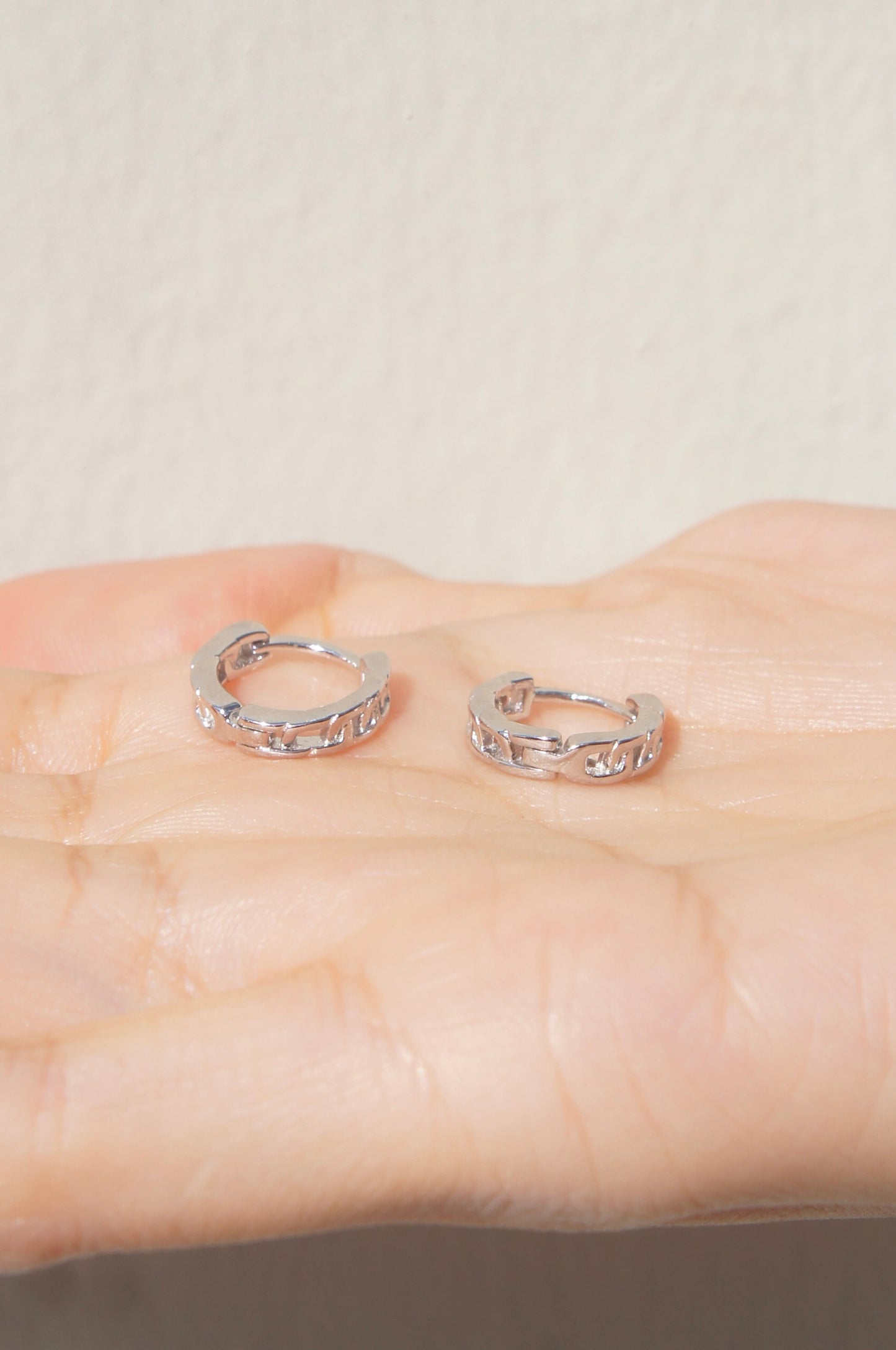 Mini Chain Hoop Earrings