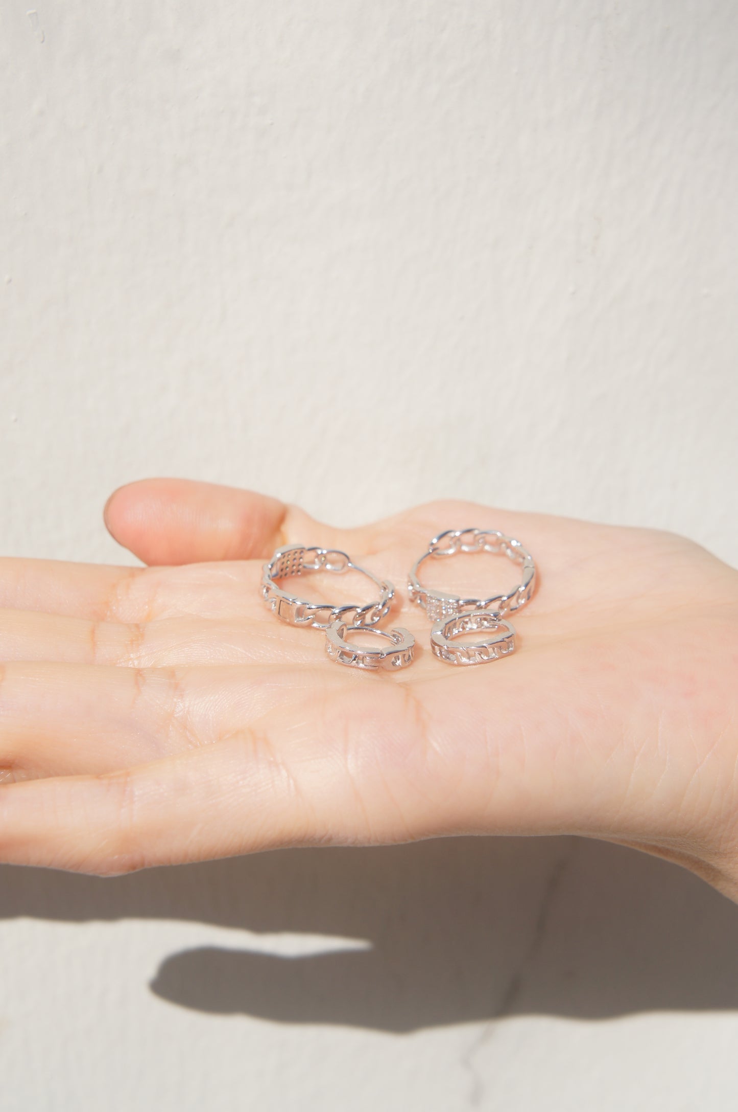 Mini Chain Hoop Earrings