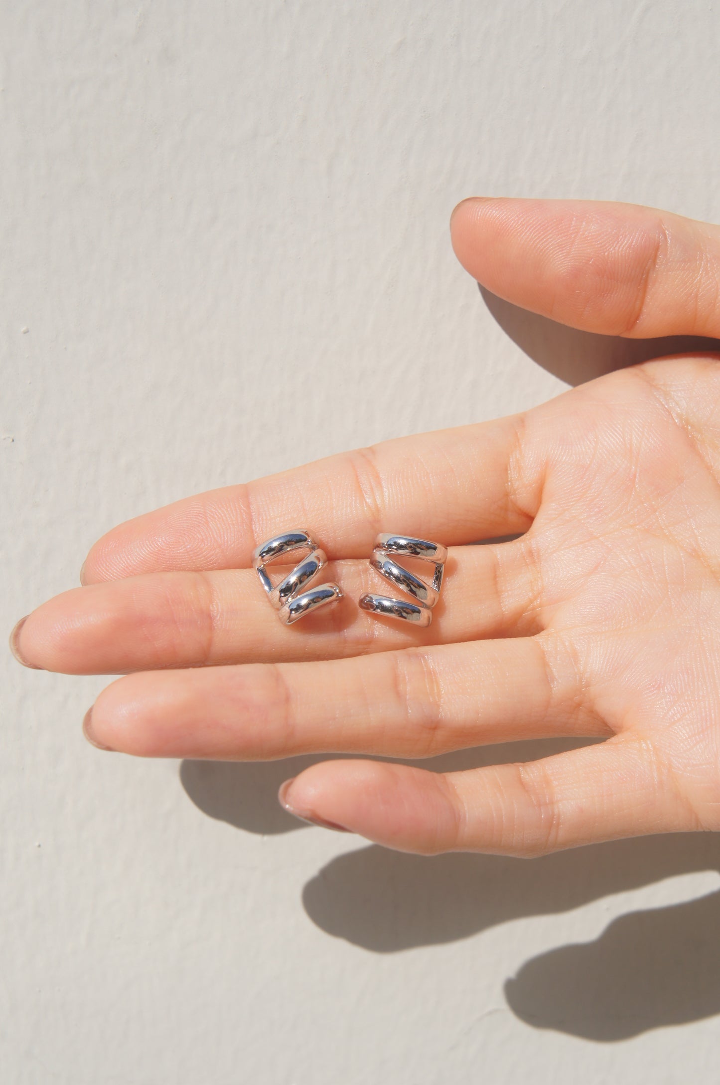 Triple Claw Stud Earrings