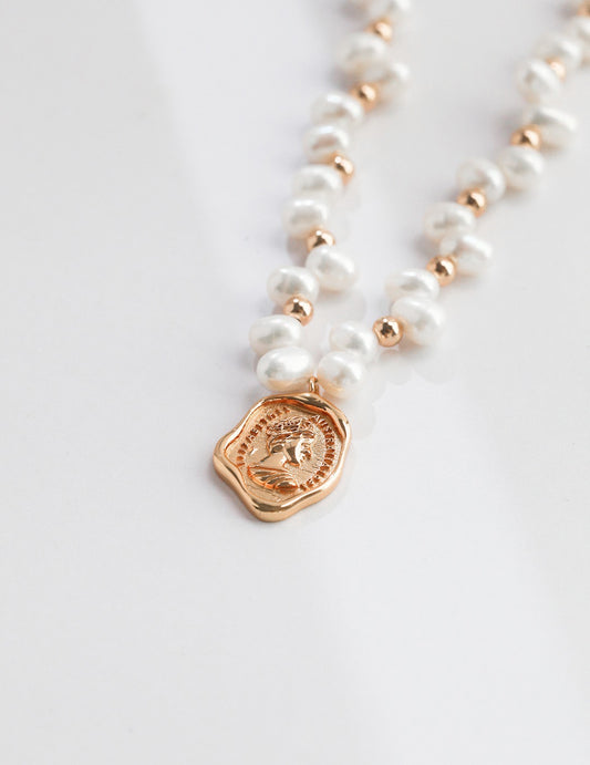 Coin Pearl Necklace