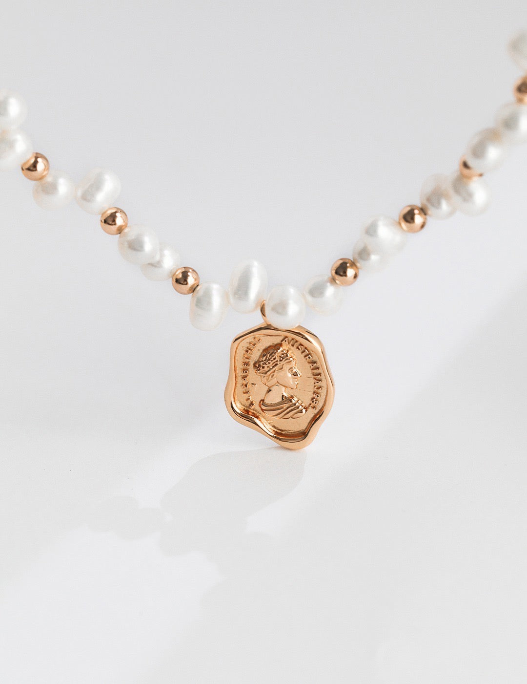 Coin Pearl Necklace